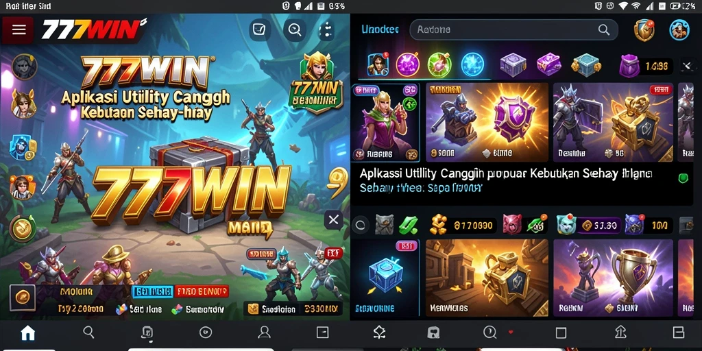 Tampilan utama aplikasi 777WIN yang memudahkan manajemen aktivitas.