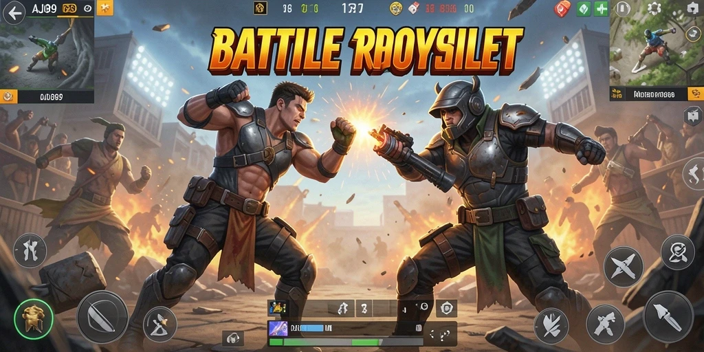 Gameplay AJO89 yang mendebarkan dalam pertarungan Battle Royale.