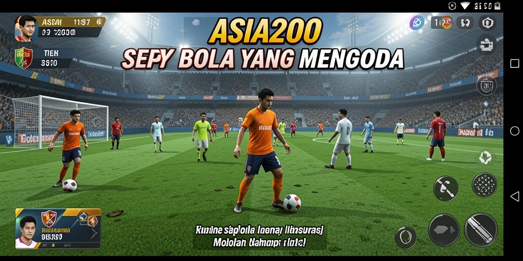 Tampilan gameplay ASIA200 yang seru dan dinamis di lapangan.