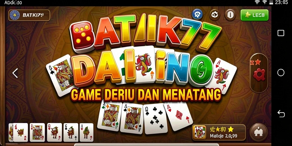 Tampilan gameplay seru dalam BATIK77, permainan Domino yang menantang.
