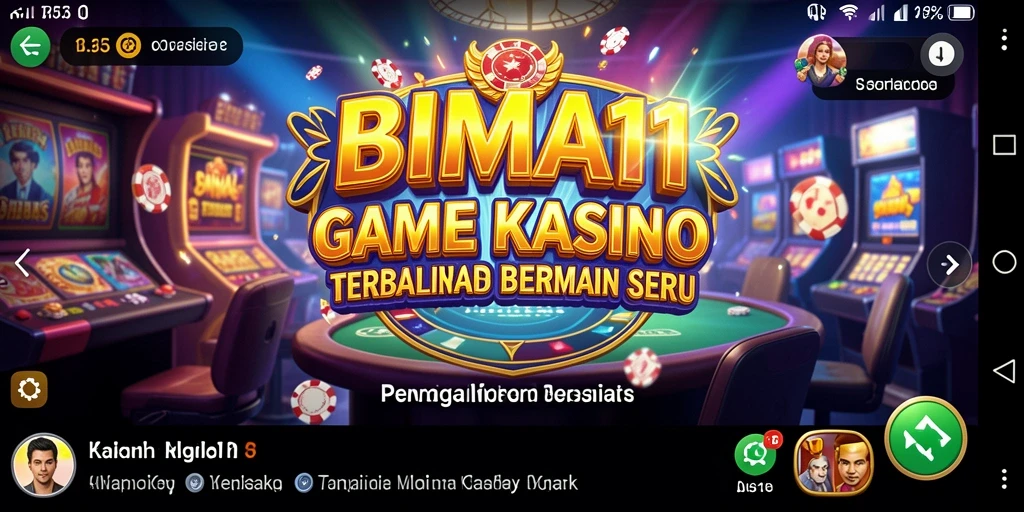 Screenshot gameplay BIMA11 menampilkan suasana kasino yang memukau.