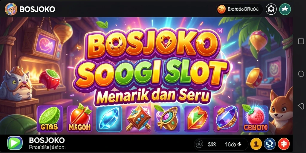 Screenshot gameplay menarik dari BOSJOKO yang menunjukkan putaran Slot.