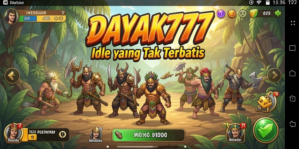 Tampilan gameplay <strong>DAYAK777</strong> yang menawan dan interaktif.