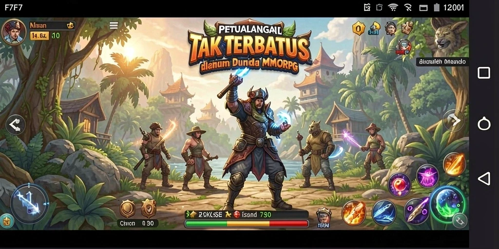 Screenshot gameplay F7F7 yang menampilkan aksi seru di dunia MMORPG.