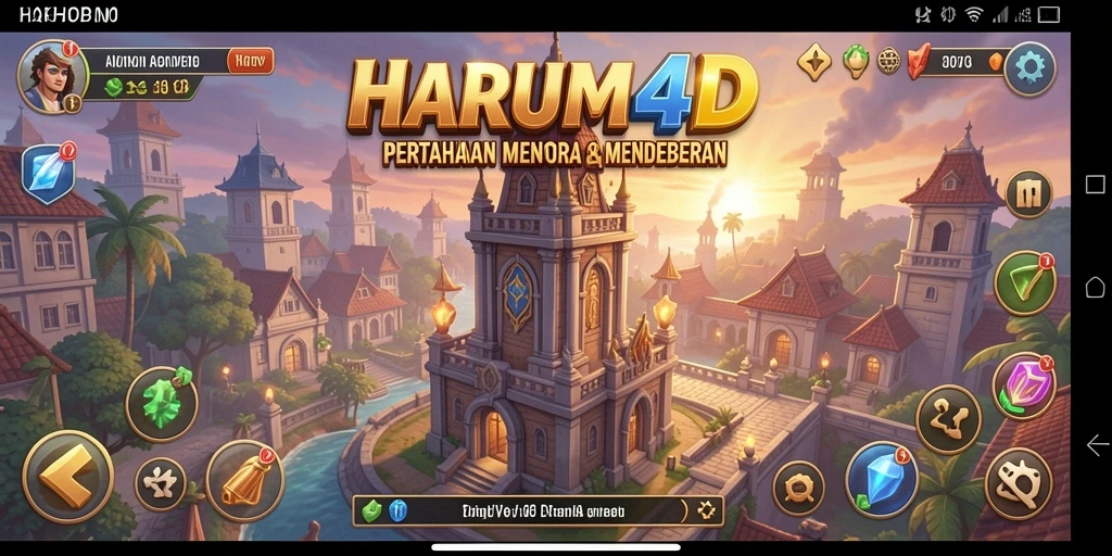 Gameplay menegangkan dalam HARUM4D dengan strategi Tower Defense.