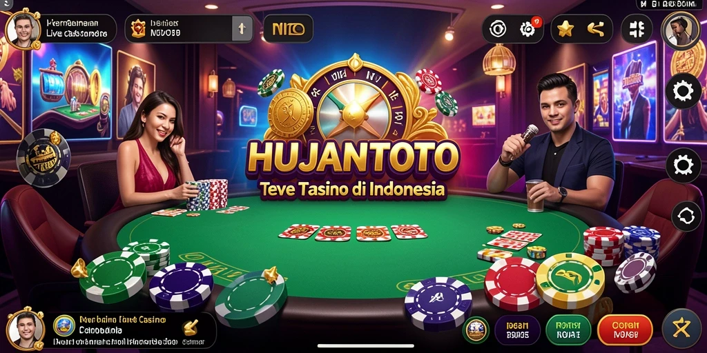 Tampilan gameplay menarik dari HUJANTOTO di Live Casino.