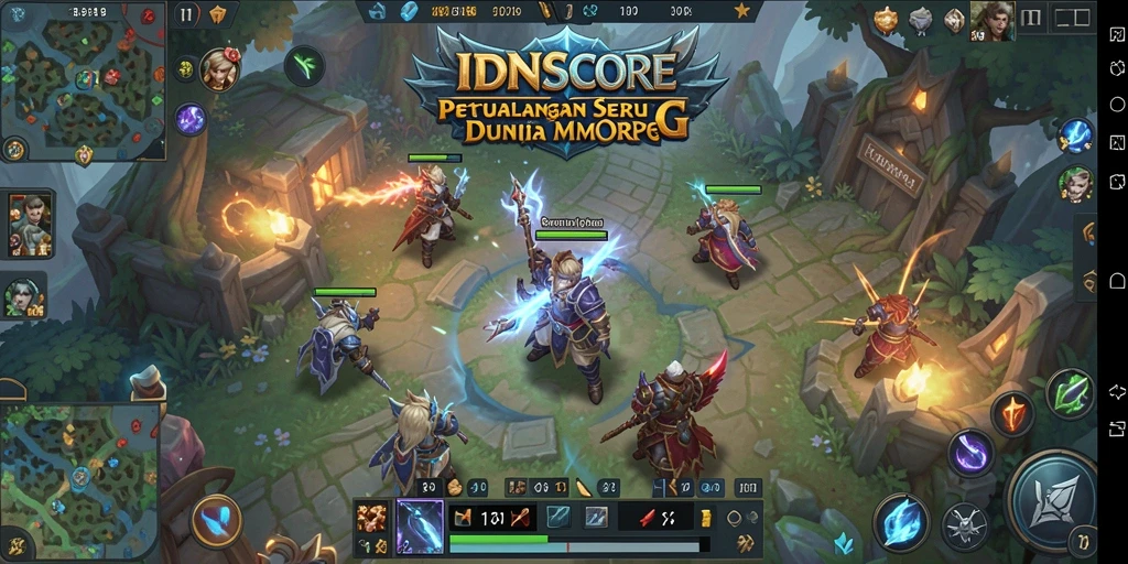 Screenshot gameplay IDNSCORE yang menampilkan aksi seru dalam pertarungan.