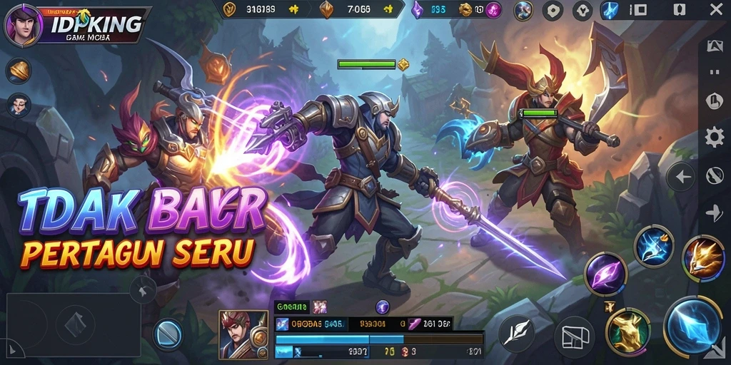 Tampilan gameplay seru dari IDPKING dengan strategi tim yang intens.
