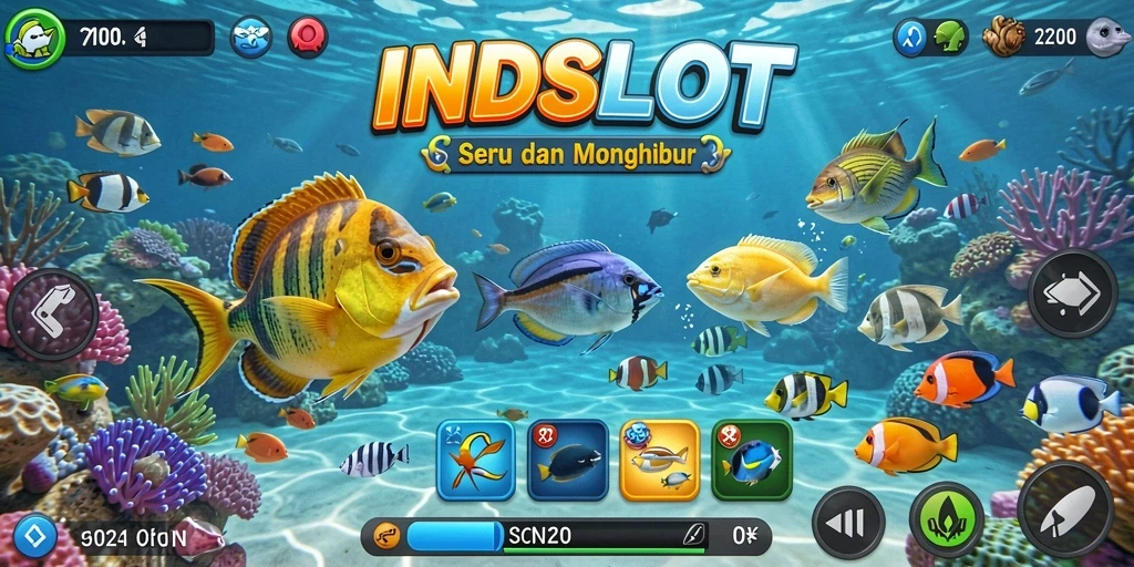 Tampilan menarik dari gameplay Tembak Ikan INDSLOT yang seru.