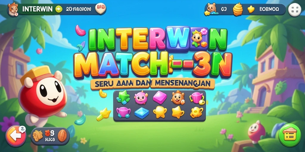 Tampilan gameplay menarik INTERWIN dengan aksi Match-3 yang seru.