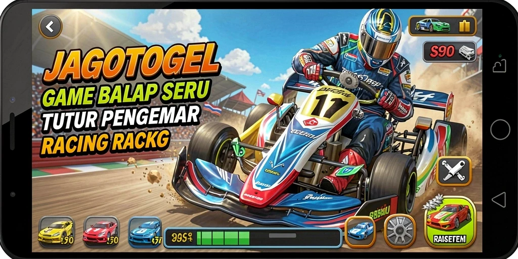 Tangkapan layar menampilkan keseruan gameplay balap di JAGOTOGEL.