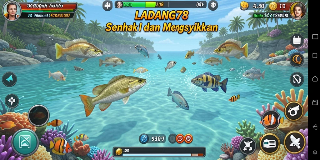 Screenshot LADANG78 menampilkan aksi seru dalam permainan Tembak Ikan.