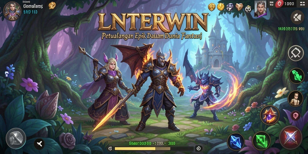 Screenshot menunjukkan karakter dalam aksi di LNTERWIN yang penuh petualangan.