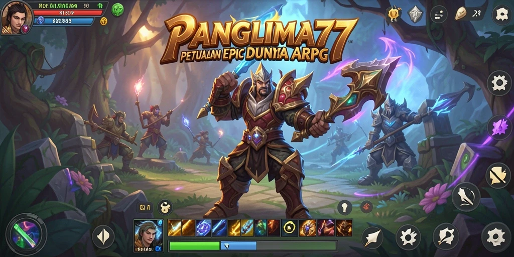 Tangkapan layar utama gameplay PANGLIMA77 menunjukkan aksi pertarungan yang mendebarkan.
