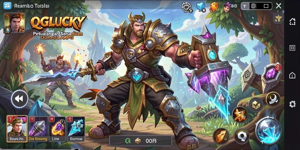Tampilan menakjubkan dari gameplay ARPG QGLUCKY.