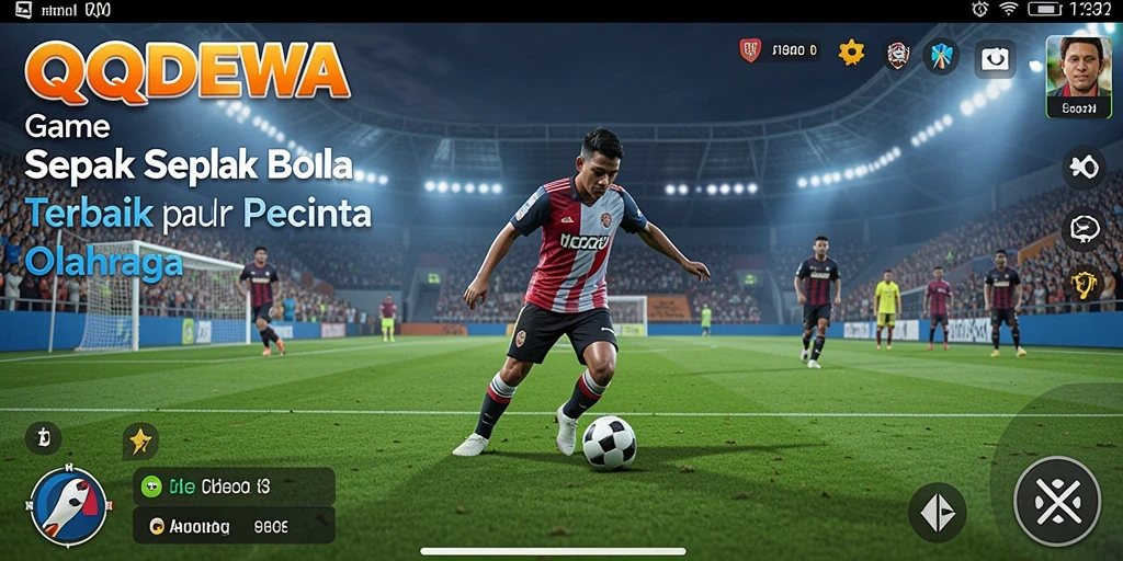 Tangkapan layar utama QQDEWA menampilkan aksi pertandingan sepak bola yang seru.