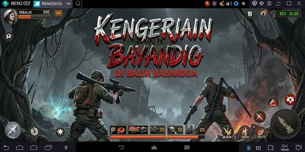 Tangkapan layar utama S80 menampilkan atmosfer gameplay Horror yang mencekam.