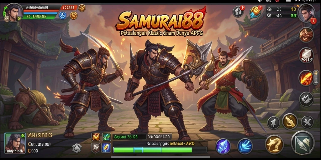 Tangkapan layar dari gameplay dinamis SAMURAI88 dengan aksi seru.