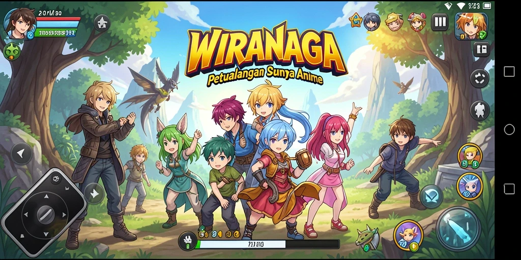 Menggambarkan aksi seru dalam gameplay WIRANAGA yang mengagumkan.