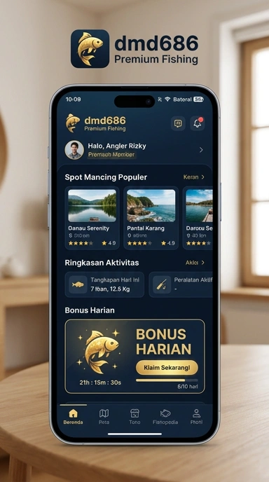 Tampilan antarmuka aplikasi dmd686 yang bersih dan rapi.